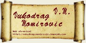 Vukodrag Momirović vizit kartica